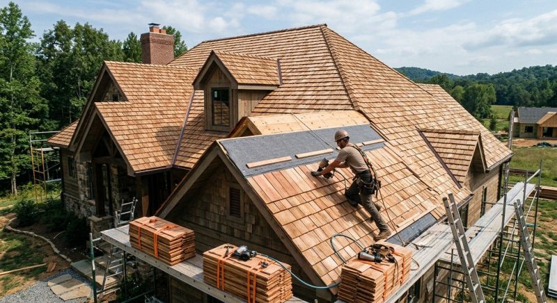 Wood Shake Roof Installation