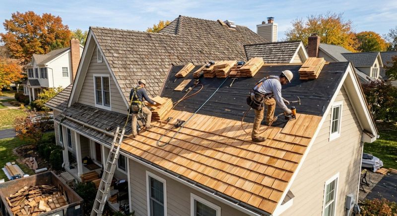 Wood Shake Roof Installation