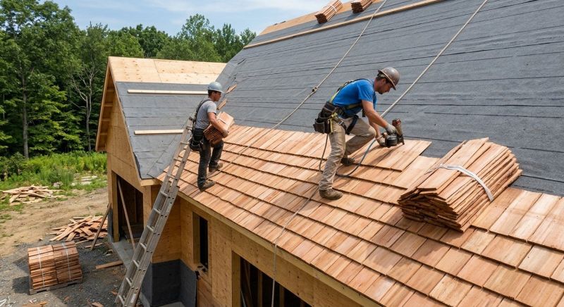 Wood Shake Roof Installation