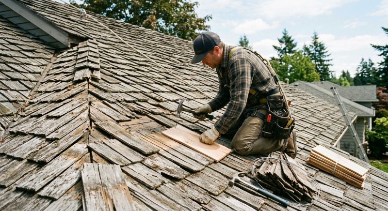 Wood Shake Roof Installation